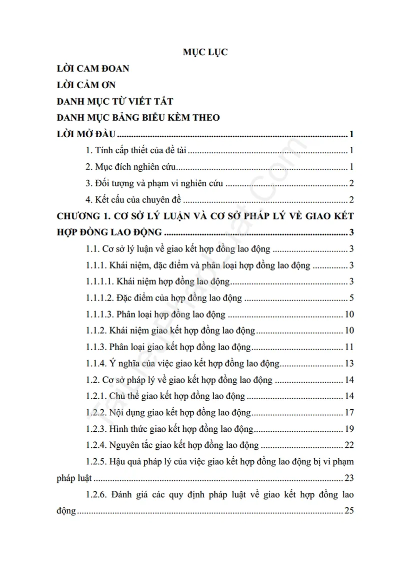 Mục lục: Báo cáo thực tập: Chế độ giao kết hợp đồng lao động theo Bộ luật Lao động năm 2019 và thực tiễn thực hiện tại Công ty TNHH MTV Thương mại Habeco miền Trung - Bản xem trước trang 01