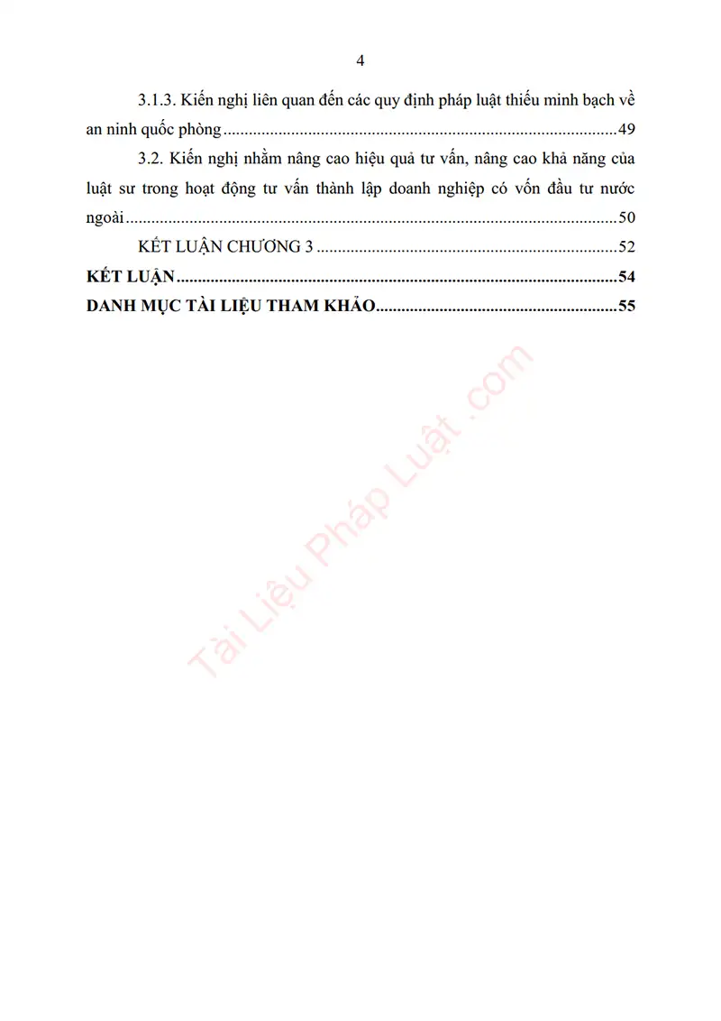 Xem trước mục lục: Báo cáo thực tập: Pháp luật Việt Nam về đăng ký thành lập doanh nghiệp có vốn đầu tư nước ngoài và thực tiễn tư vấn tại Chi nhánh Công ty Luật TNHH Phạm và Liên danh - Trang 03 Mục lục: Báo cáo thực tập: Pháp luật Việt Nam về đăng ký thành lập doanh nghiệp có vốn đầu tư nước ngoài và thực tiễn tư vấn tại Chi nhánh Công ty Luật TNHH Phạm và Liên danh - Bản xem trước trang 03