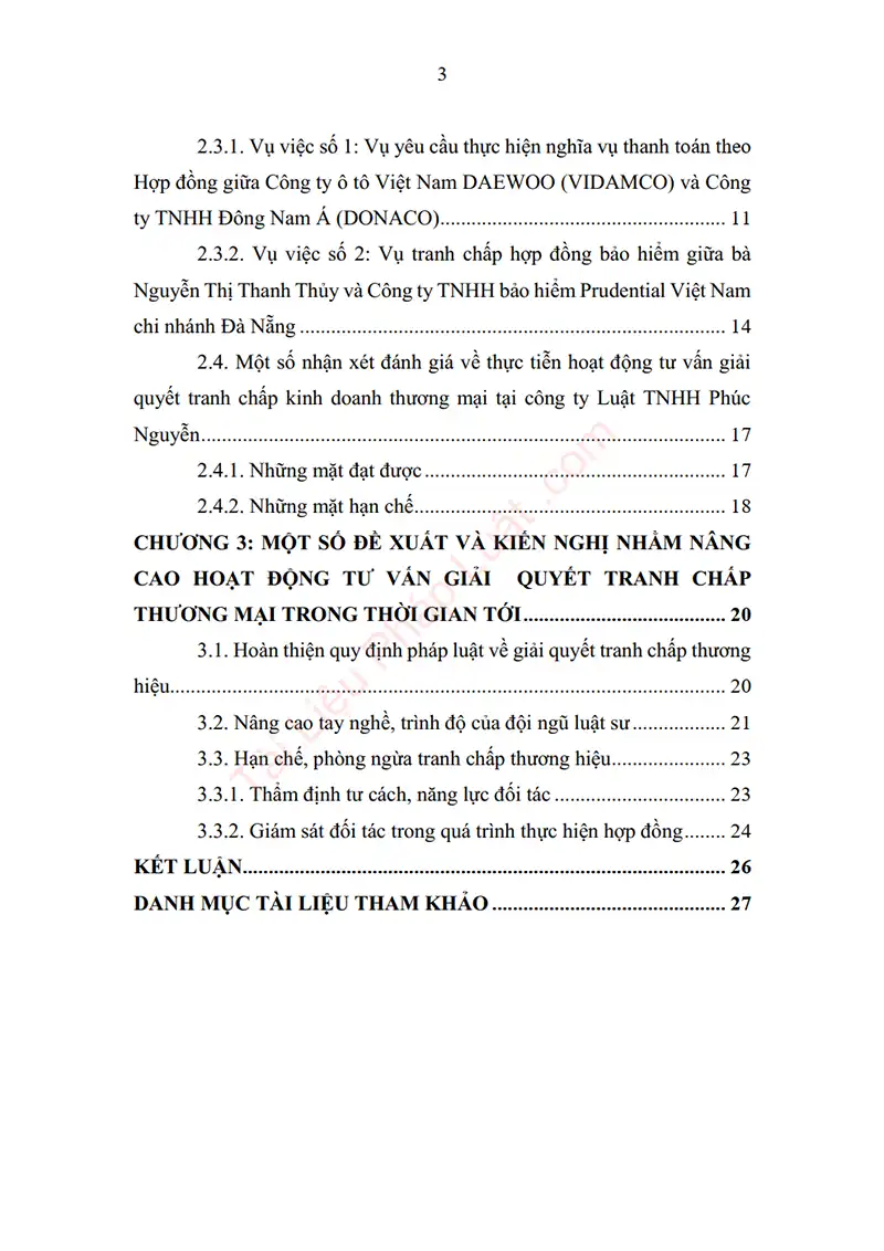 Xem trước mục lục: Báo cáo thực tập: Thực tiễn hoạt động tư vấn giải quyết tranh chấp thương mại tại Công ty Luật TNHH Phúc Nguyễn - Trang 02 Mục lục: Báo cáo thực tập: Thực tiễn hoạt động tư vấn giải quyết tranh chấp thương mại tại Công ty Luật TNHH Phúc Nguyễn - Bản xem trước trang 02