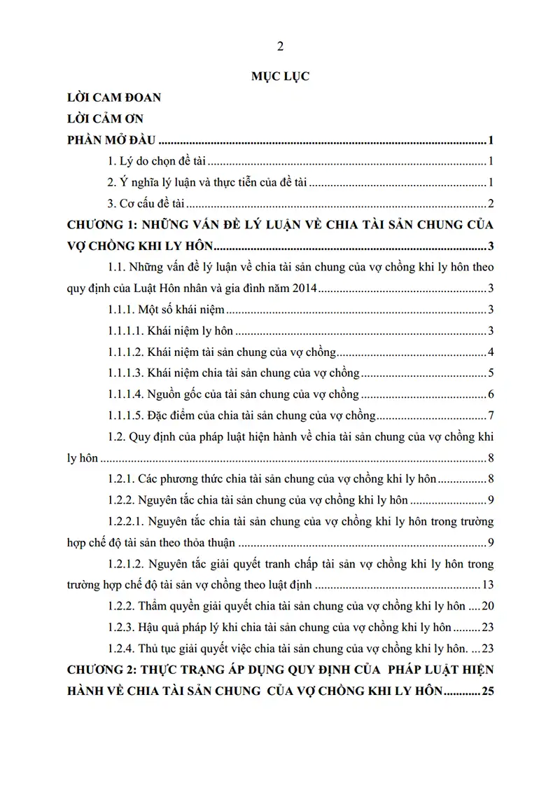 Xem trước mục lục: Báo cáo thực tập: Chia tài sản chung của vợ chồng khi ly hôn theo quy định của Luật HN&GĐ năm 2014- Thực tiễn tại TAND TP. Tân Uyên, tỉnh Bình Dương - Trang 01 Mục lục: Báo cáo thực tập: Chia tài sản chung của vợ chồng khi ly hôn theo quy định của Luật HN&GĐ năm 2014- Thực tiễn tại TAND TP. Tân Uyên, tỉnh Bình Dương - Bản xem trước trang 01