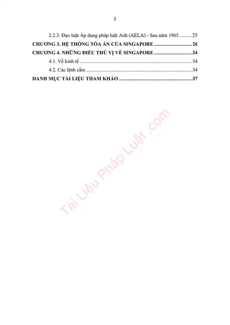 Xem trước mục lục: Tiểu luận: Nghiên cứu hệ thống pháp luật của Singapore – Bài học kinh nghiệm cho Việt Nam - Trang 02 Mục lục: Tiểu luận: Nghiên cứu hệ thống pháp luật của Singapore – Bài học kinh nghiệm cho Việt Nam - Bản xem trước trang 02
