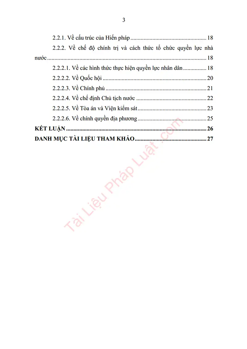 Mục lục: Tiểu luận: Phân tích những điểm mới về nhà nước theo Hiến pháp năm 2013 so với Hiến pháp năm 1992 - Bản xem trước trang 02