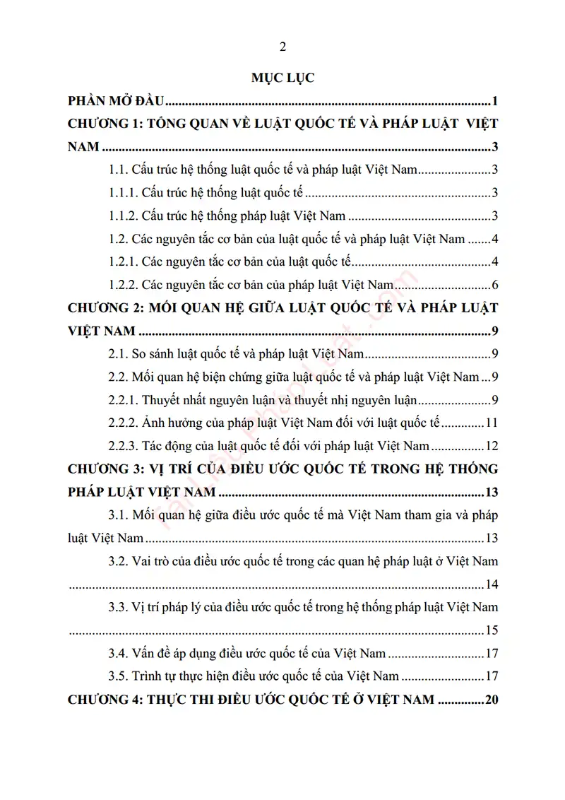 Xem trước mục lục: Tiểu luận: Tìm hiểu lý luận về Công pháp quốc tế và mối quan hệ biện chứng với pháp luật Việt Nam - Trang 01 Mục lục: Tiểu luận: Tìm hiểu lý luận về Công pháp quốc tế và mối quan hệ biện chứng với pháp luật Việt Nam - Bản xem trước trang 01