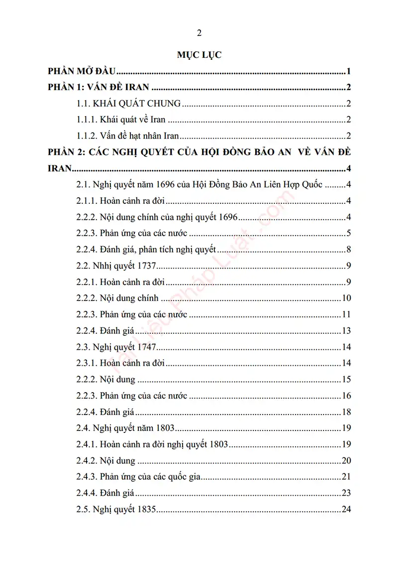 Mục lục: Tiểu luận: Liên Hợp Quốc và các khía cạnh pháp lý - Bản xem trước trang 01